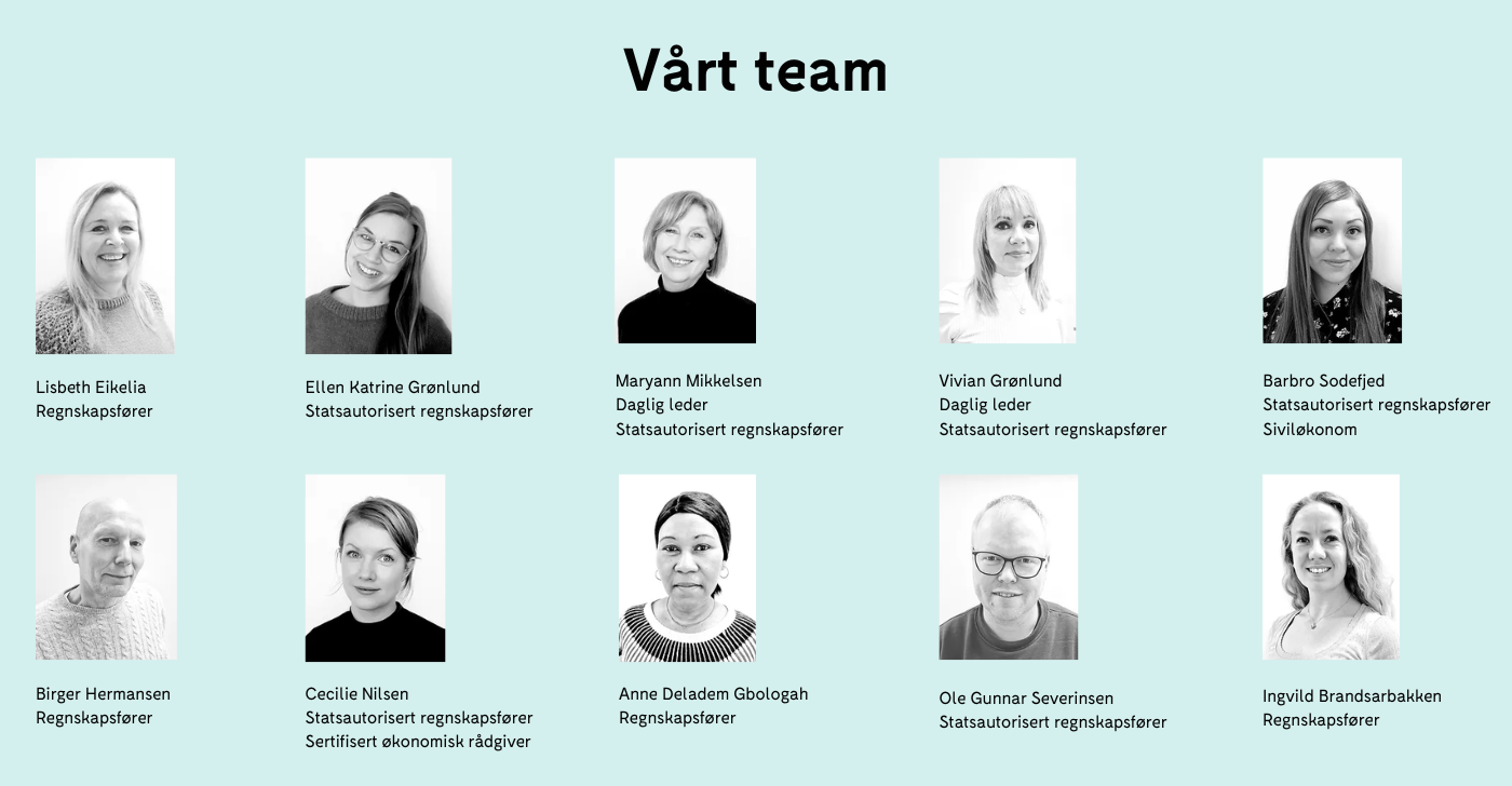 Hils på teamet vårt