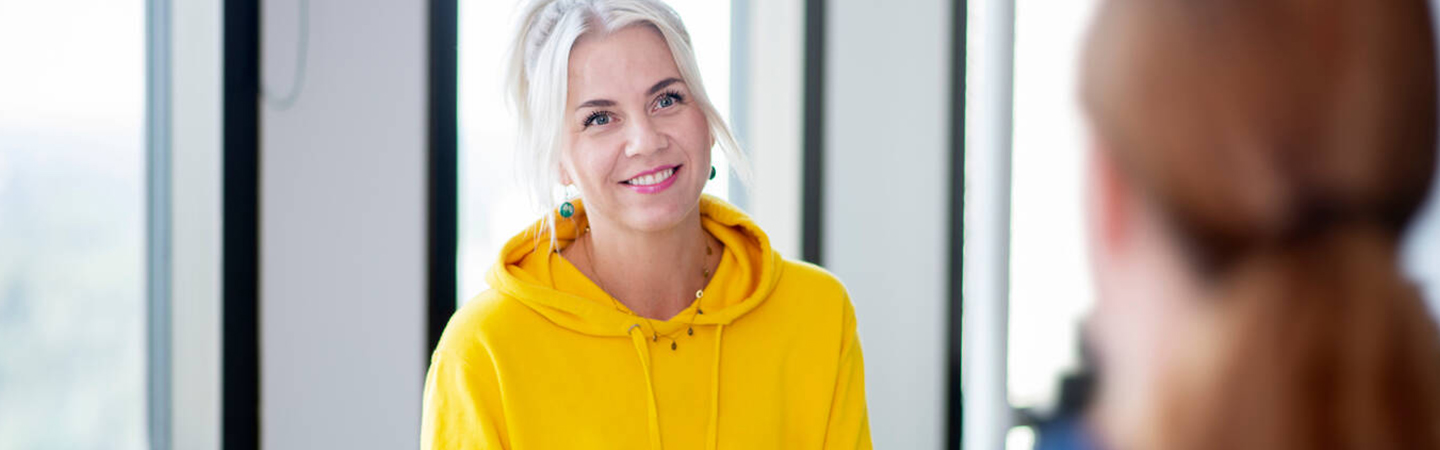 Rekrytointi palveluna Accountorilta - haastattelutilanne kuvattuna