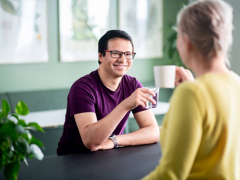 Kahvihetki toimistolla