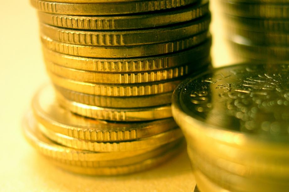 A pile of golden coins